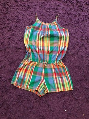 Polo Ralph Lauren Romper Striped Sleeveless Floral Embroidery Summer Girls Kids