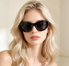 Bottega Veneta BV1325S Women's Cat Eye Black Frame Sunglasses