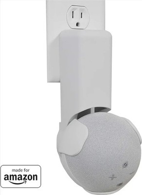Echogear Outlet Hanger White For The Amazon Echo Dot 3rd - 4th - 5th Gen