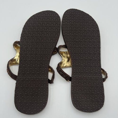 Sketchers NEW Beaded Bronze Starfish Flat Sandal Size 8 - Picture 4 of 4