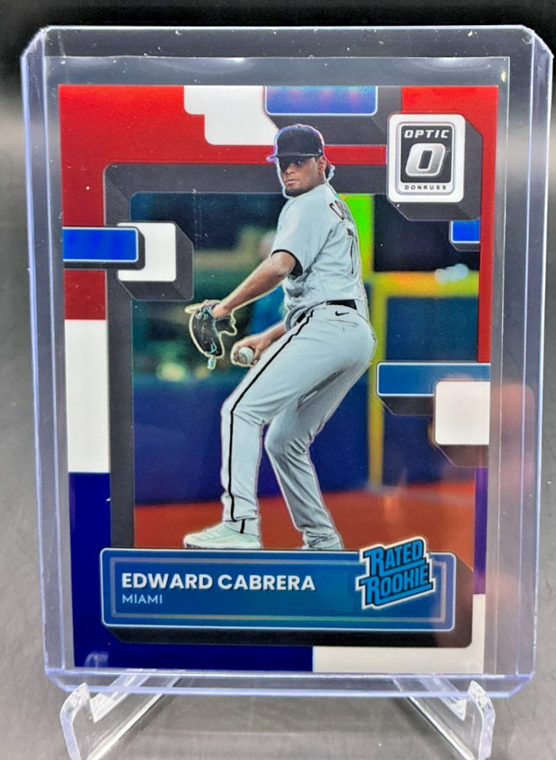 2022 Donruss Optic Rated Rookie EDWARD CABRERA Red White Blue 189/199 #52
