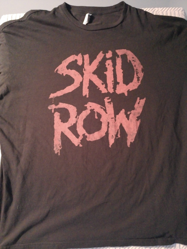 Skid Row Slave to the Grind  World Tour 1991 Men's T Shirt 2XL