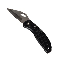 Maxam Folding Pocket Knife 6.5" OA Lockback Pocket Clip Textured Black Handle