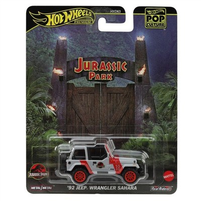 Hot Wheels JBL59 Premium Pop Culture Jurassic Park 92 Jeep Wrangler Sahara