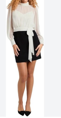 Cinq A Sept Womens Elena Mini Dress Black/Ivory Size 10 NWT $495 - Picture 5 of 19