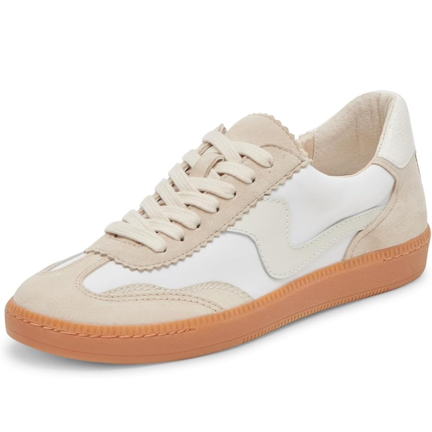 Dolce Vita Notice Sneakers Women's US 6.5M Ivory Lace Up Lifestyle Shoes RHS3685