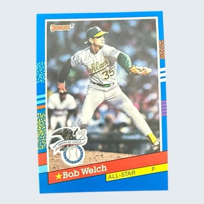 1991 Donruss Baseball Bob Welch Card # 54 Rare All-Star