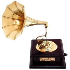 Musical Antique Decorative Gramophone Collectible Phonograph Home Office Display