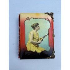 1800 Victorian 14 Photos 11  x8  Album Book Antique Brass Corner Accents