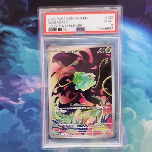Pokémon Bulbasaur 133/132 Illustration Rare Holo PSA 9 2025 Me01 English