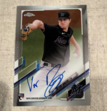 Topps 2021 Chrome Rookie Autograph Trevor Rogers Miami Marlins #RA-TR