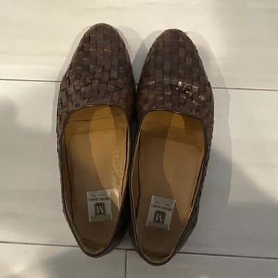 Bruno Magli Bowman Woven Leather Slip-On Dress Shoes Brown Men s US 10 M 