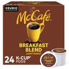 McCafe Breakfast Blend Coffee, Keurig K-Cup Pods, Light Roast, 24 Count