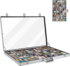 Card Display Case, 34" X 22" Large Aluminum Card Trade Show Display Case, Suitab