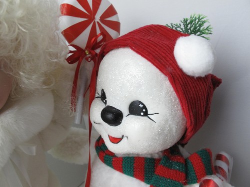 Animated Christmas Santa's Best Little Girl & Snowman 1996 W/ Box Works - Picture 5 of 14