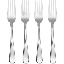 Set of 4 Dinner Spoons Stainless Steel Mirror Finish Durable Kitchenware New