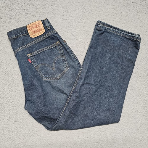 Levis 569 Loose Straight Jeans Herren 36x30 Blau Dark Wash Y2K Skater Baggy Denim - Bild 16 von 17