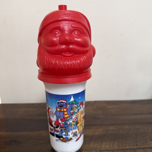 2000 McDonald's Christmas Santa McNuggets grimace Ronald Hamburgular Cup W/Straw