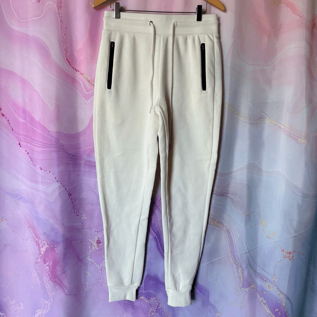 Blaze Beat S Cream Jogger Pants Sporty Athletic Athleisure Streetwear Preppy