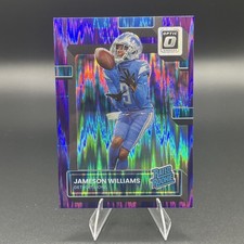 2022 Optic Donruss Jameson Williams Purple Shock Prizm Rated Rookie RC #208