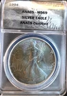 1994 American Eagle ANACS MS-69 Certified US Mint Bullion-0.999 Silver 1 Oz Coin