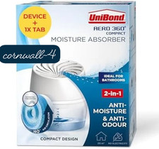 UniBond AERO 360 Compact Moisture Absorber Dehumidifier w/ Refill Tab, 450g