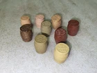 Lot of 9 Marx XXX Powder Keg Barrels 7/8" Tall