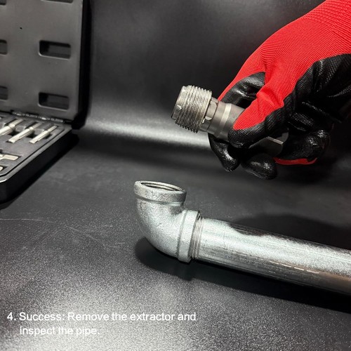 6-Piece Steel Pipe Extractor Set: Effortless Tools for Plumbing Professionals - Picture 8 of 8