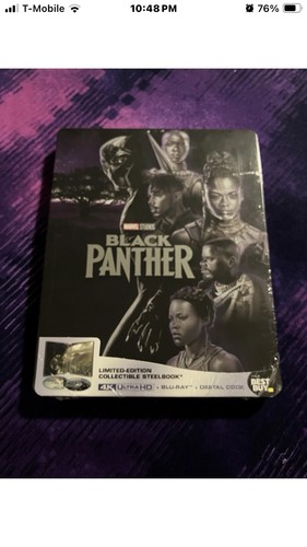 BLacK PaNTHeR: 4K+blu ray+d/c Limited sTeeLBooK “ULTRA RARE/MiNT” 💥BRaND NeW💥 - Picture 6 of 16