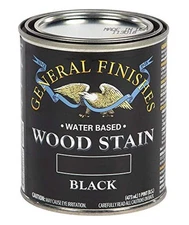 General Finishes Black Water Based Wood Stain Pint Indoor Use Low Odor VOC