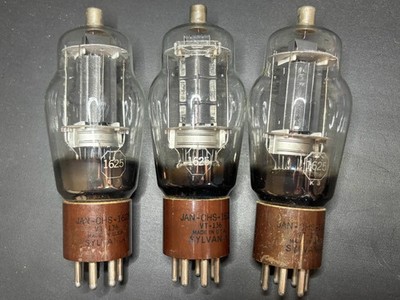 Sylvania JAN-CHS-1625 VT-136 Vacuum Tubes Brown Base Tested NOS Quality Singular