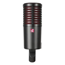 SE Electronics DynaCaster Broadcasting Microphone with Dynamite Pre Amp Black