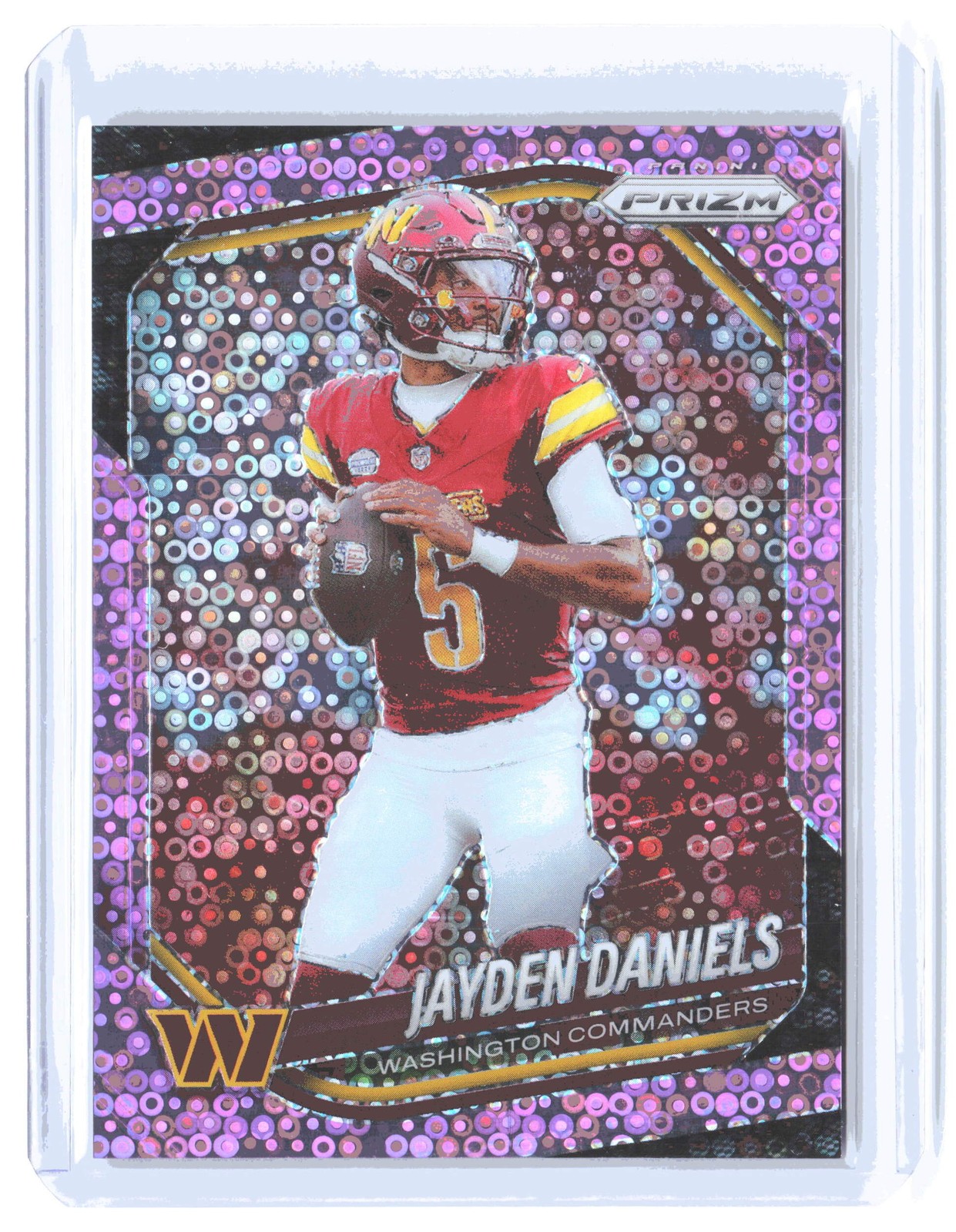 2025 Panini Prizm #278 Jayden Daniels No Huddle Pink #/25
