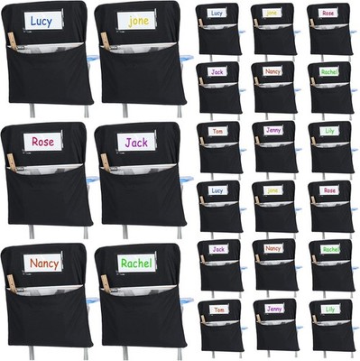 50 Pcs Chair Storage Pocket Bulk School Chair Bag Classroom Student Chair Pocket