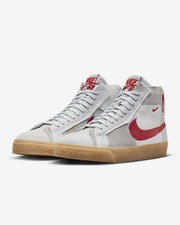 Nike SB Zoom Blazer Mid Premium Summit white / University red US Mens Skate Shoe