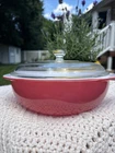 Pyrex Ovenware Bowl With Lid, Pink Flamingo 024 2qt, Vintage EUC