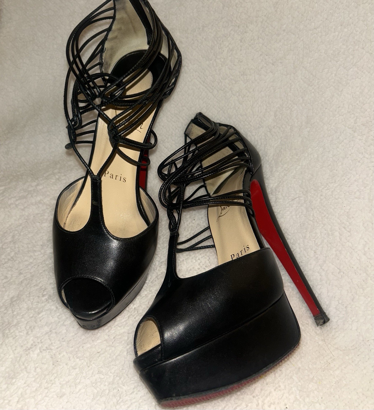 Christian Louboutin Black Women's Patent Leather heels size 8