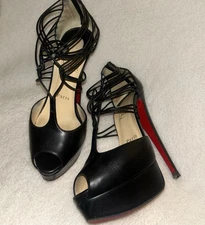 Christian Louboutin Black Women's Patent Leather heels size 8