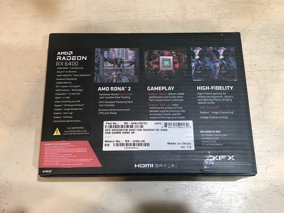 XFX Speedster Swift 105 AMD Radeon RX 6400 4GB - Image 2 of 3