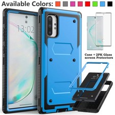 For Samsung Galaxy Note10 10 Plus 5G Case Heavy Duty Shockproof Tempered Glass