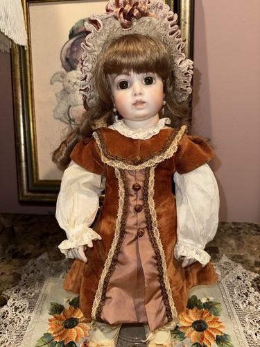 15 Zoll schöne Bru Jne Reproduktion Marianne De Nunez Puppe 1972, feste Augen - Bild 8 von 17