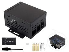 Metal Case for Raspberry Pi 5, Support Add 5 Active Cooler  Pi5 POE Black