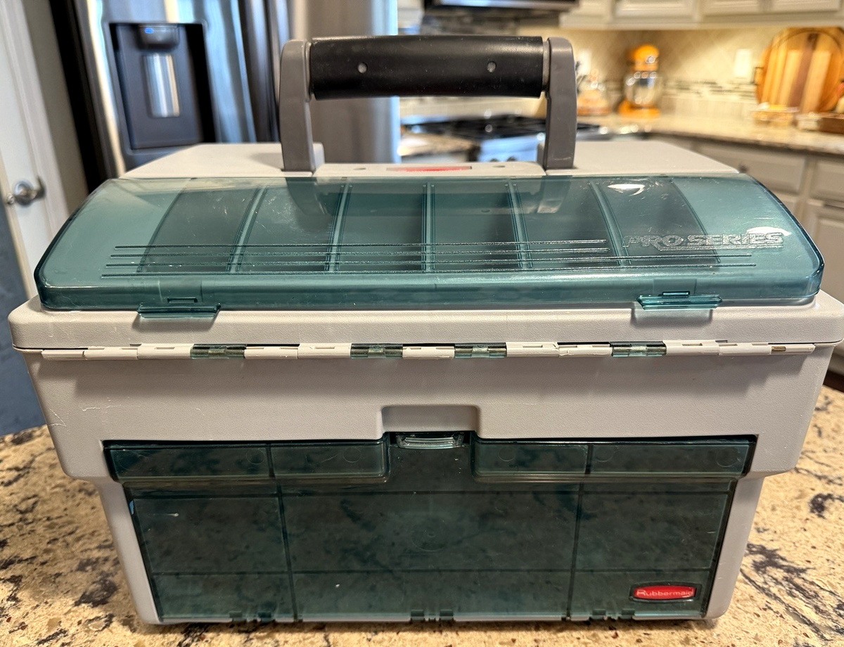 Vintage Rubbermaid Pro Series #5037 Hard Shell Tackle Box In Great