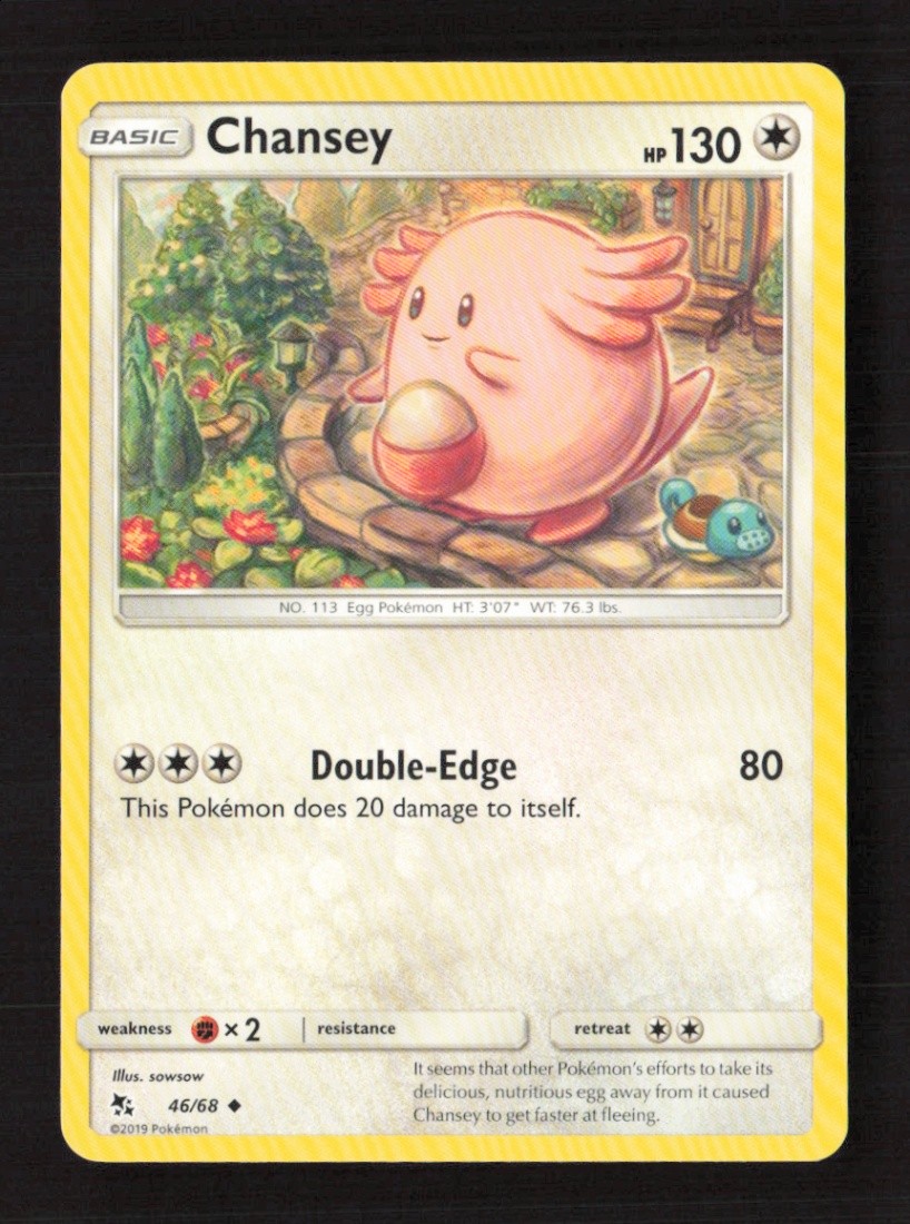 Chansey Uncommon Normal Hidden Fates 46/68 LP Pokémon TCG
