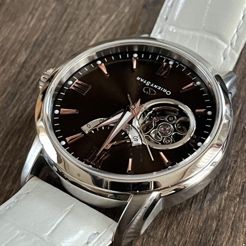 Orient Star Power Reserve DA02-C0-B CA Brown Dial Automatic Watch Working #35 - Picture 15 of 24