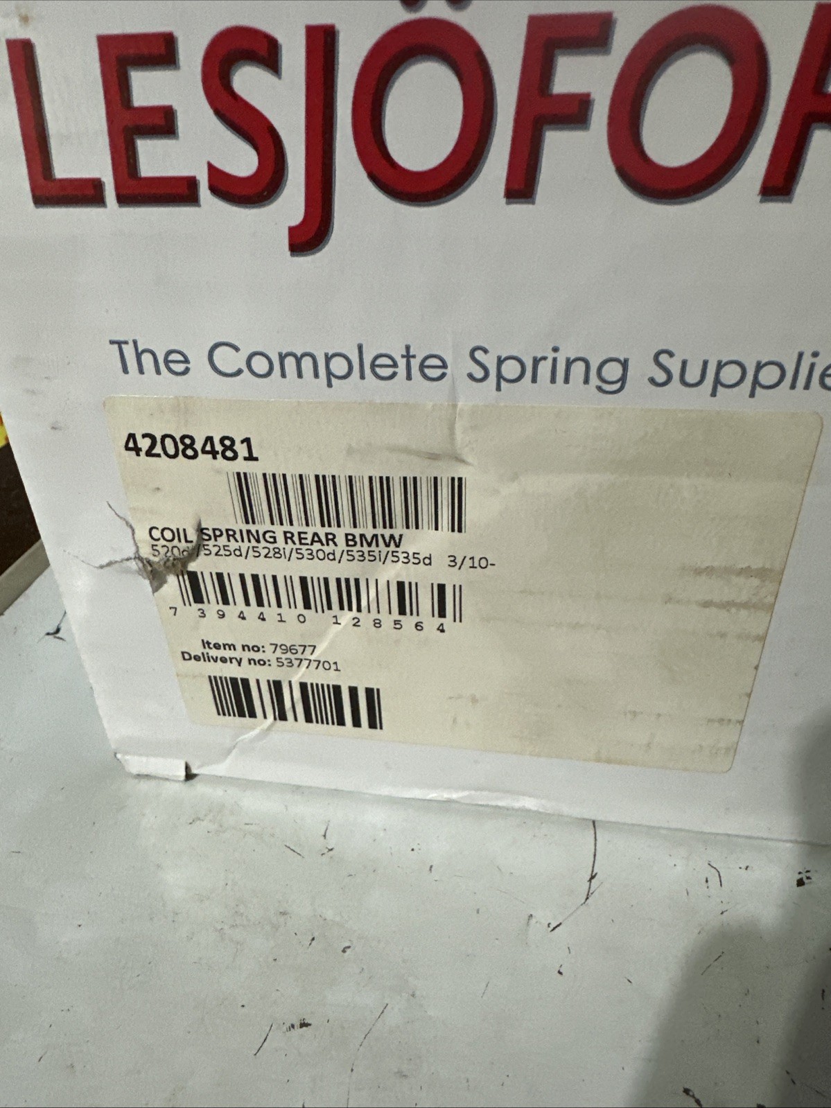 LESJOFORS 4208481 Coil Spring Rear Without M Technology Fits BMW 5 Series image 5
