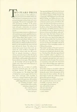 Two Pears Press / Ten Poetry Broadsides broadside prospectus 1st #274768