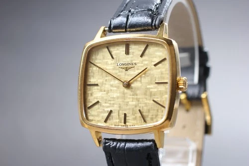 US Ship TAXin *N MINT* LONGINES Manual Winding L847.4 Gold Square Men 30mm Watch