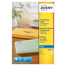 Avery Inkjet Address Labels 21 Per Sheet Clear (Pack of 525) J8560-25
