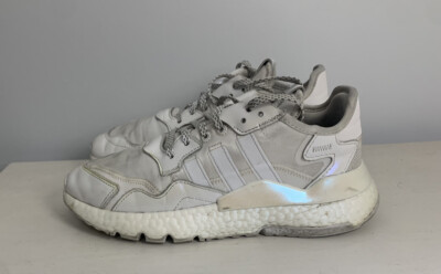 Adidas Nite Jogger Running Shoes Mens 8.5 White Athletic Sneakers